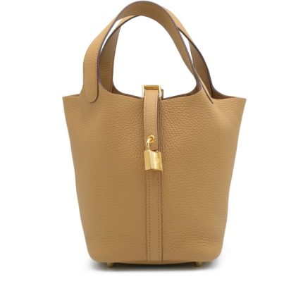 Hermes Biscuit Clemence Picotin Lock 18 Gold Hardware