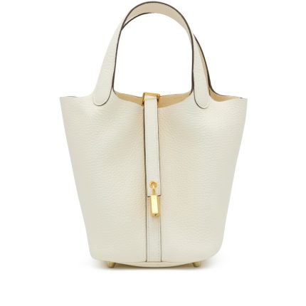 Hermes Nata Clemence Picotin Lock 18 Gold Hardware