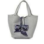Hermes Bleu Pale Clemence Picotin Lock 22 Palladium Hardware