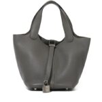 Hermes Gris Meyer Clemence Picotin Lock 18 Palladium Hardware