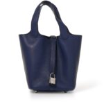 Hermes Bleu Saphir Maurice Picotin Lock 18 Palladium Hardware