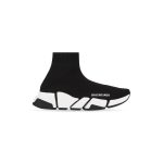 Womens Speed 2.0 Recycled Knit Sneaker With Bicolor Sole in Black/white