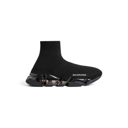 Mens Speed 2.0 Full Clear Sole Recycled Knit Sneaker  in Black