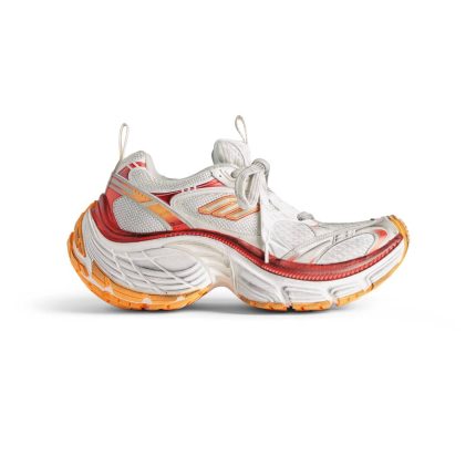 Womens 10xl Sneaker in White/red/orange