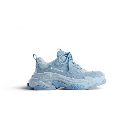 Mens Triple S Sneaker Denim  in Blue