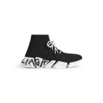 Mens Speed 2.0 Lace-up Graffiti Recycled Knit Sneaker  in Black