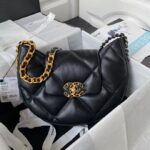 Chanel 24C AS4638 19 Hobo Bag Black Lambskin Mixed Metal Hardware