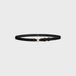 Small triomphe belt with strass in Taurillon Leather