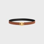 MEDIUM REVERSIBLE FRAMED TRIOMPHE BELT in TAURILLON AND NATURAL CALFSKIN
