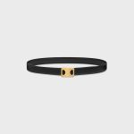MEDIUM REVERSIBLE FRAMED TRIOMPHE BELT in TAURILLON AND LIZARD EMBOSSED CALFSKIN