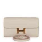Hermes Constance Wallet To Go Beton Evercolor Gold Hardware