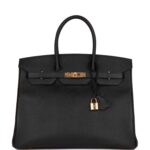 Hermes Birkin 35 Black Epsom Gold Hardware