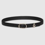 Belt with oval buckle