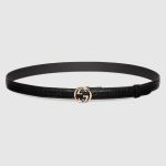 Belt with Interlocking G buckle