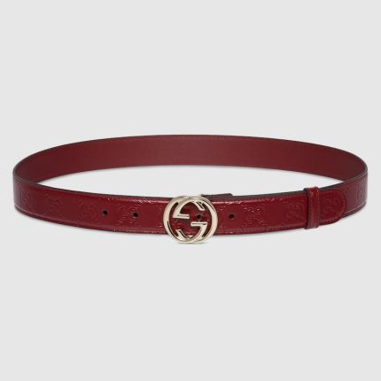 Belt with Interlocking G buckle