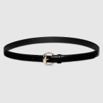 Thin belt with metal bamboo buckle