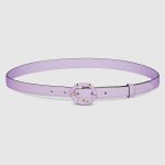 Thin belt with round bamboo buckle