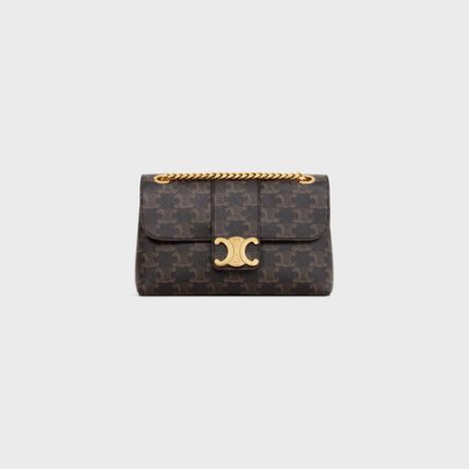 TEEN CELINE VICTOIRE BAG IN TRIOMPHE CANVAS TAN