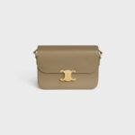CLASSIQUE TRIOMPHE BAG IN SHINY CALFSKIN BROWN SEPIA