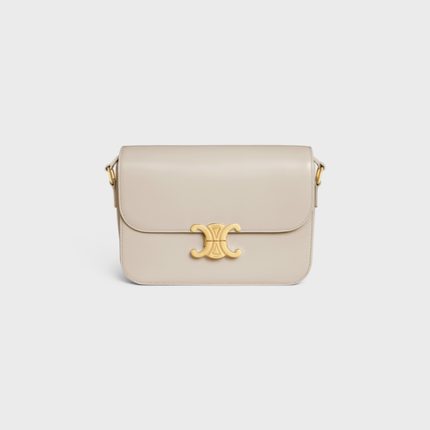 CLASSIQUE TRIOMPHE BAG IN SHINY CALFSKIN LIGHT STONE