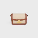TEEN TRIOMPHE BAG IN TEXTILE AND CALFSKIN NATURAL / TAN