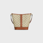 SMALL BUCKET IN TRIOMPHE CANVAS AND CALFSKIN GREGE