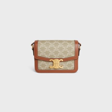 TEEN TRIOMPHE BAG IN TRIOMPHE CANVAS AND CALFSKIN GREGE