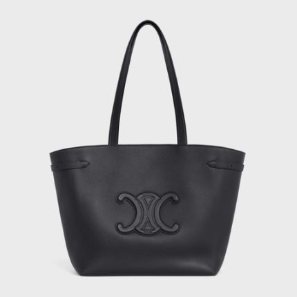 MEDIUM CABAS ANA?S CUIR TRIOMPHE IN GRAINED CALFSKIN BLACK