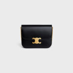 MEDIUM COLLEGE BAG IN SHINY CALFSKIN BLACK