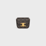 MINI CLAUDE IN TRIOMPHE CANVAS AND CALFSKIN TAN