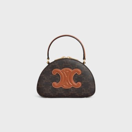 HALF MOON CASE TRIOMPHE CANVAS TAN