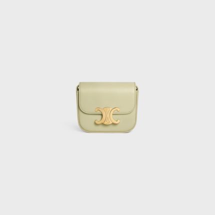 MINI CLAUDE IN SHINY CALFSKIN ALMOND GREEN