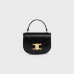 MINI BESACE CLEA IN SHINY CALFSKIN BLACK