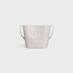 MINI BUCKET CUIR TRIOMPHE IN SMOOTH CALFSKIN CHALK