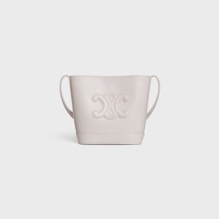 MINI BUCKET CUIR TRIOMPHE IN SMOOTH CALFSKIN CHALK