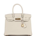 Hermes Birkin 30 Craie Togo Gold Hardware