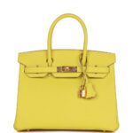 Hermes Birkin 30 Lime Epsom Gold Hardware