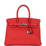 Hermes Birkin 30 Rouge Tomate Clemence Palladium Hardware