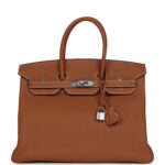 Hermes Birkin 35 Gold Togo Palladium Hardware