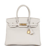 Hermes Birkin 30 Gris Pale Epsom Gold Hardware