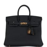 Hermes Birkin 25 Black Togo Gold Hardware
