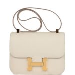 Hermes Constance 1-24 Craie Epsom Gold Hardware