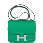 Hermes Constance 18 Vert Jade Epsom Palladium Hardware