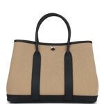 Hermes Garden Party 30 Trench Toile and Black Negonda Palladium Hardware