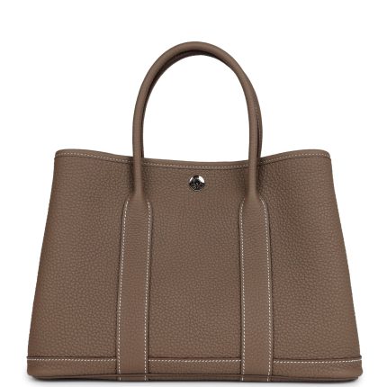 Hermes Garden Party 30 Etoupe Negonda Palladium Hardware