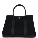 Hermes Garden Party 30 Black Toile and Negonda Palladium Hardware