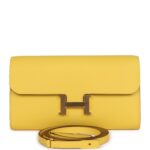 Hermes Constance To Go Wallet Jaune De Naples Epsom Gold Hardware