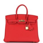 Hermes Birkin 25 Rouge de Coeur Togo Gold Hardware