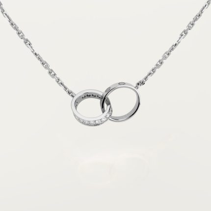 LOVE pendant, half-paved