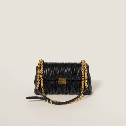 Matelassé nappa leather shoulder bag